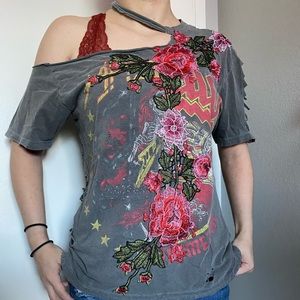 Affliction Embroidered Shirt